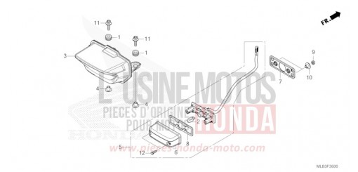 FEU ARRIERE/FEU D'IMMATRICULATION CB750AT de 2026